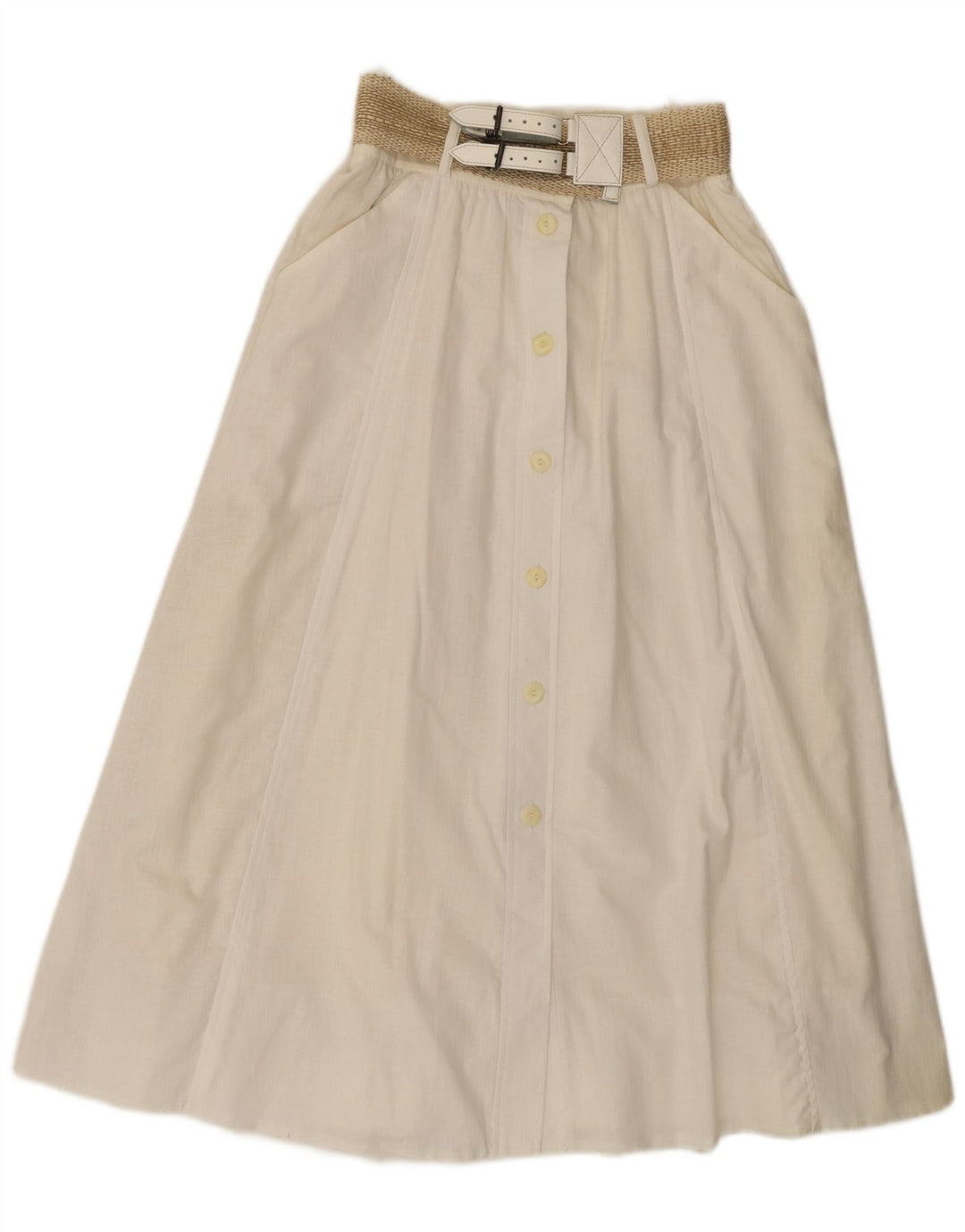 Gerry Weber Womens Flared Skirt EU 36 Small W26 White Bomuld