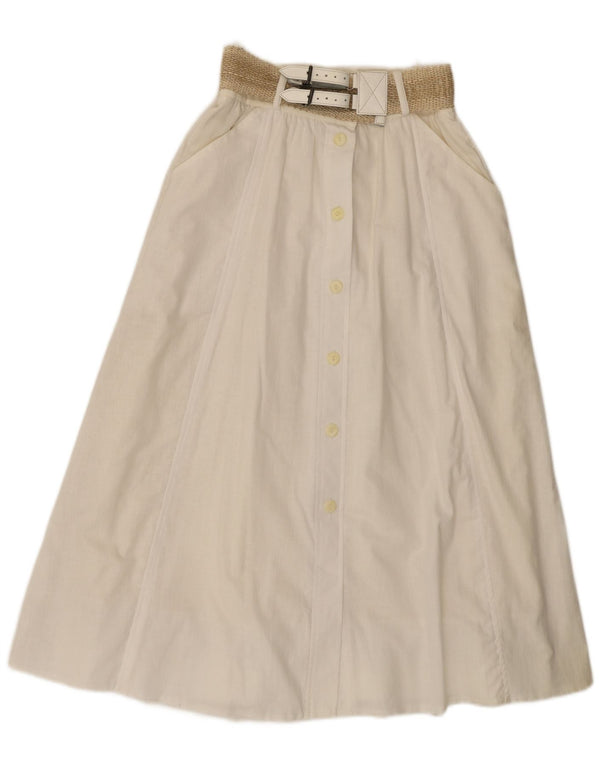 Gerry Weber Womens Flared Skirt EU 36 Small W26 White Bomuld