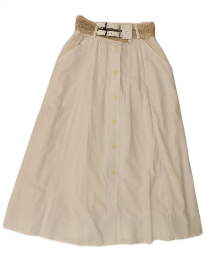 Gerry Weber Womens Flared Skirt EU 36 Small W26 White Bomuld