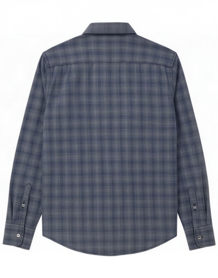 Armani Jeans Herreskjorte lille blå Gingham bomuld
