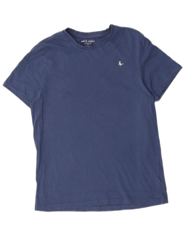 Jack Wills Herre Classic Fit T-Shirt Top Lille Blå Bomuld