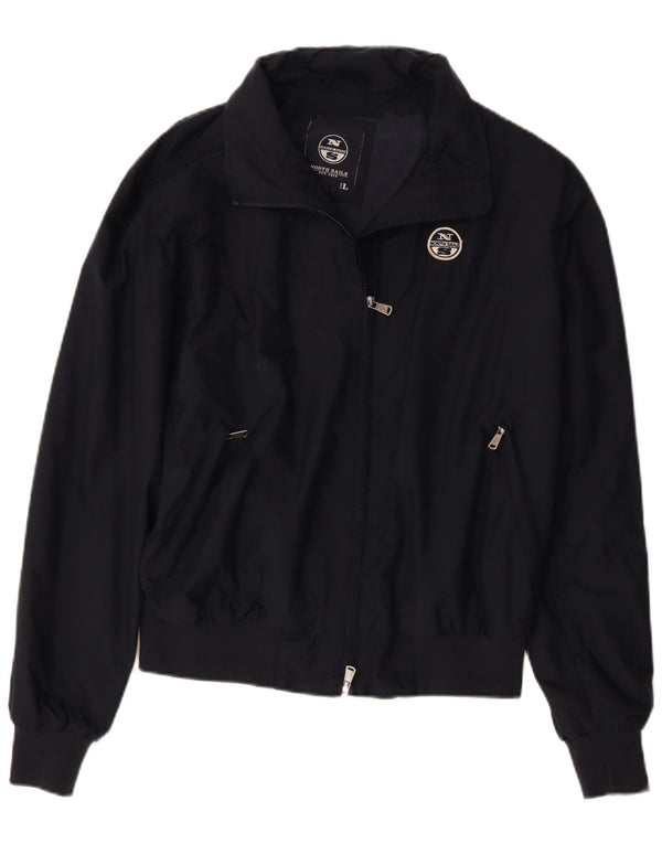 North Sails Womens Bomber Jacket UK 16 Large Navy Blue Polyamide