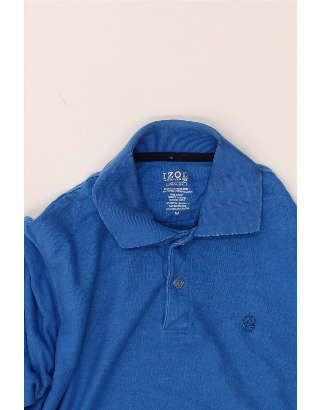 IZOD Mens Polo Shirt Medium Blue Cotton Vintage Izod and Second-Hand Izod from Messina Hembry 
