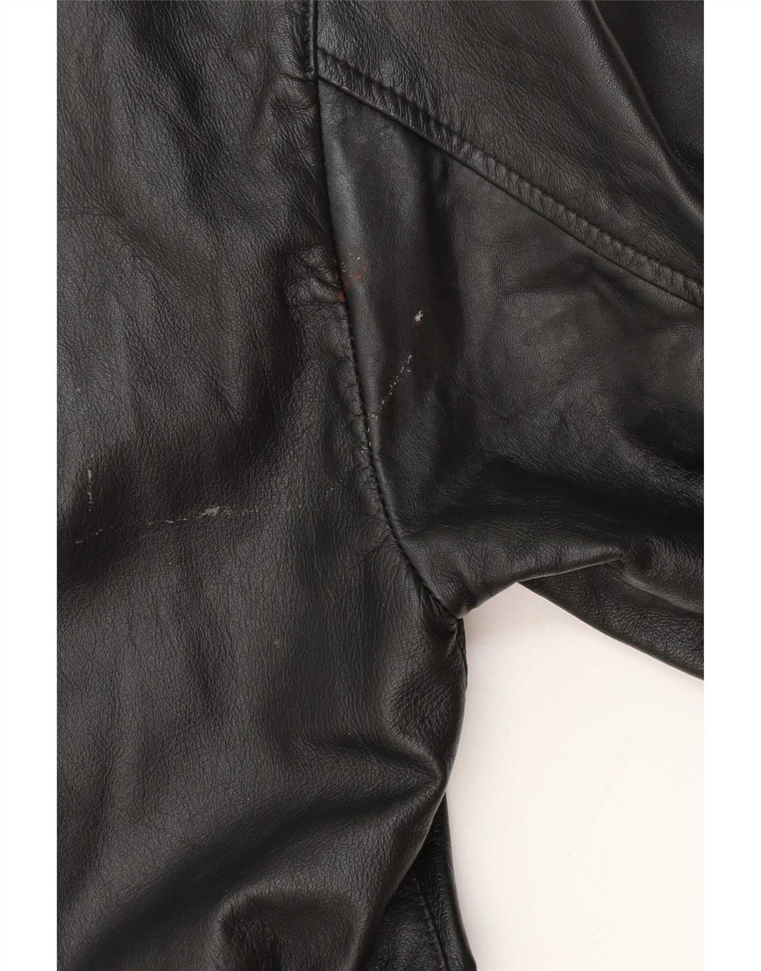 Vintage læderfrakke til kvinder UK 14 Medium Sort