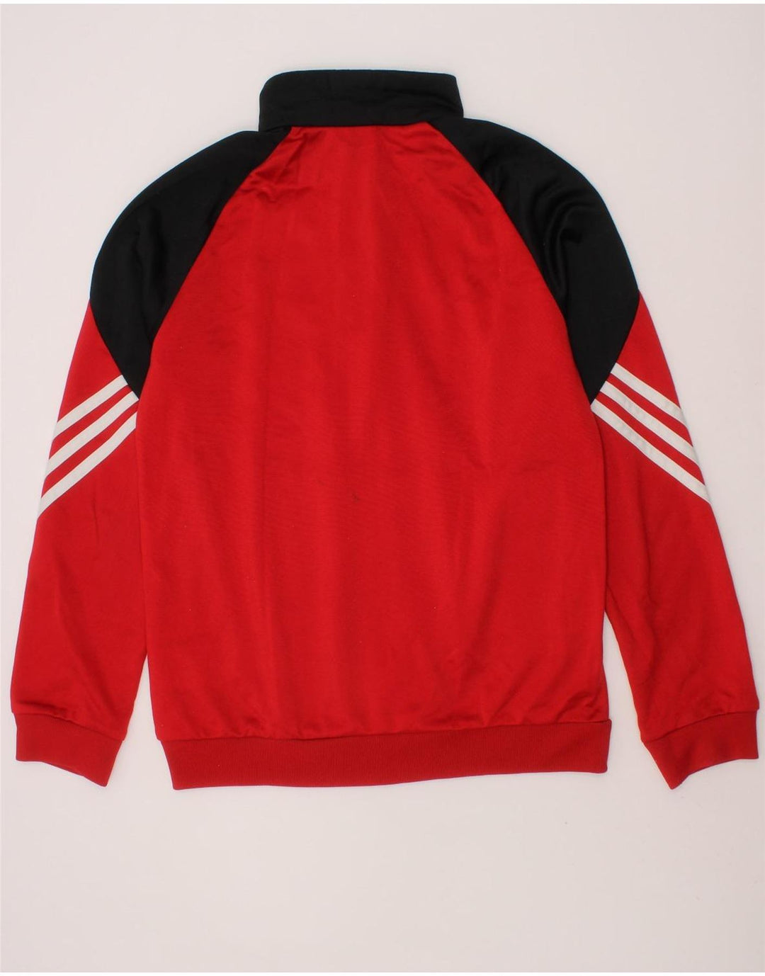 ADIDAS Boys Tracksuit Top Jacket 11-12 Years Red Colourblock Polyester Vintage Adidas and Second-Hand Adidas from Messina Hembry 