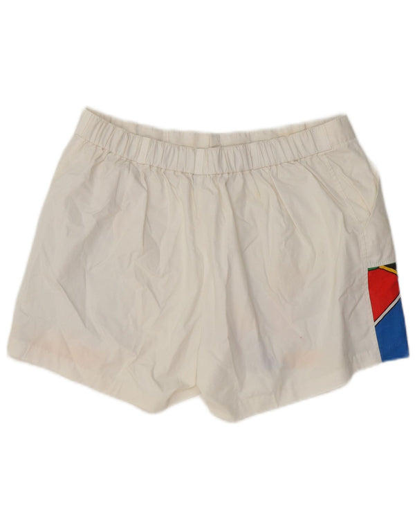 TRIGEMA Mens Chino Shorts IT 52 XL W36 White Geometric Cotton