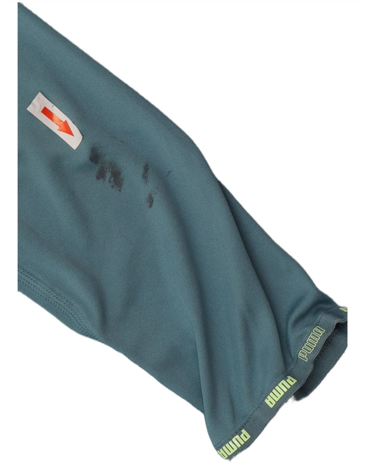 Puma Boys Zip Neck Pullover Træningsdragt Top 13-14 år Blå Polyester
