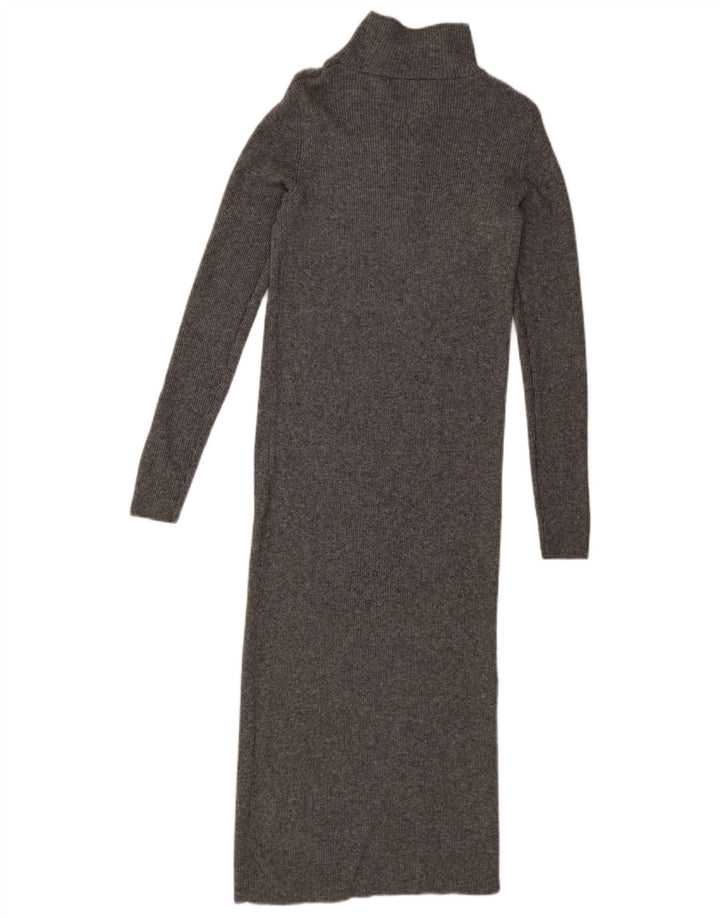 Massimo Dutti Dame Jumper Kjole UK 8 Lille Grå Lyocell
