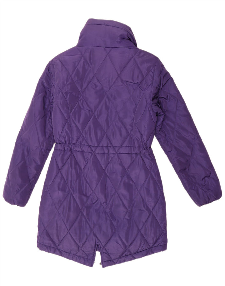 Marks & Spencer Polstret frakke til kvinder UK 8 Lille lilla polyester