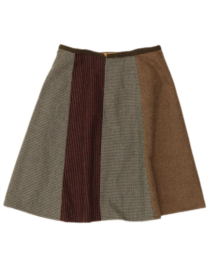 Baba A-line nederdel til kvinder W26 Lille flerfarvet patchwork uld