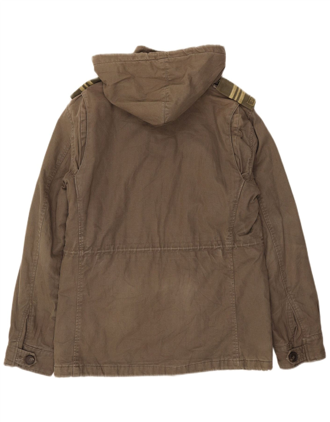 Levi's Herre Hætte Military Jacket UK 38 Medium Khaki Cotton