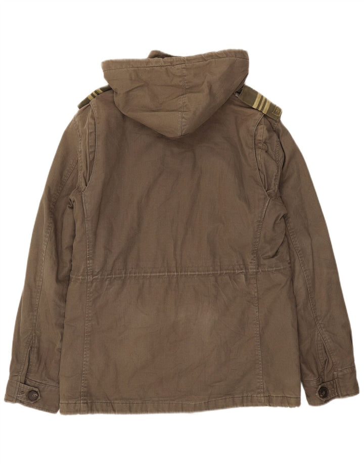 Levi's Herre Hætte Military Jacket UK 38 Medium Khaki Cotton