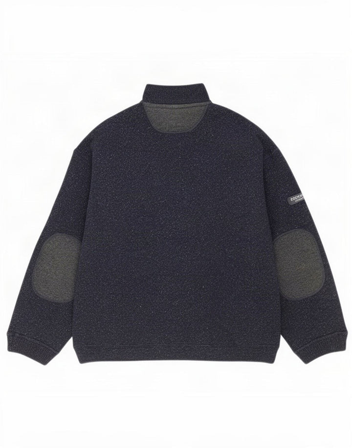 Colmar trøje med lynlås til mænd Medium Navyblå Flecked Uld