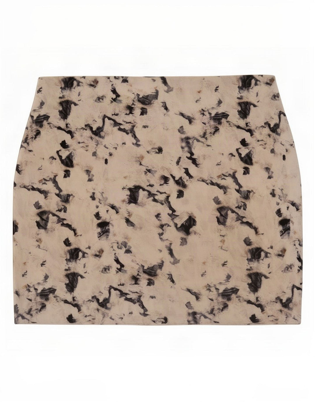 Zara kvinders abstrakt mønster mini nederdel Large W30 Beige