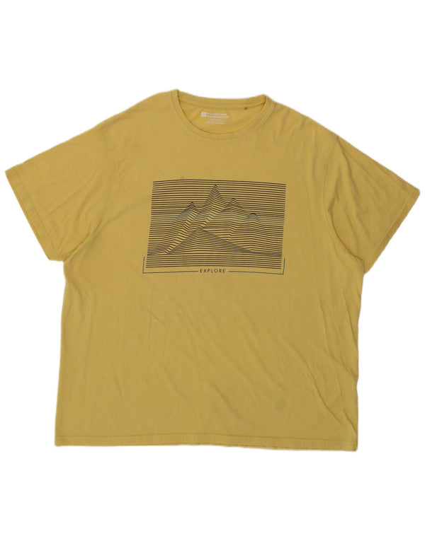 Mountain Warehouse Herre grafisk T-shirt top 3XL gul bomuld