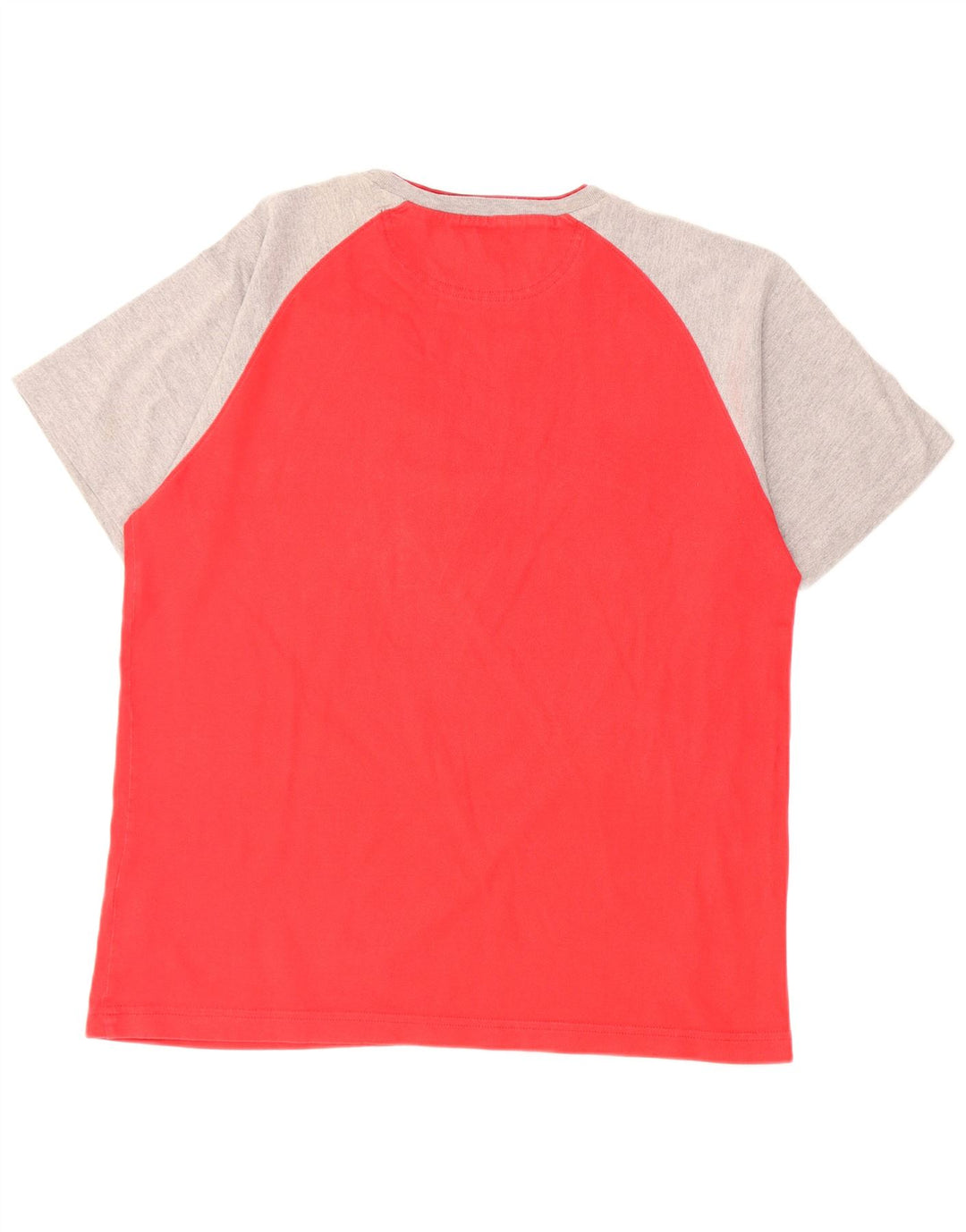 CHAMPION Mens Graphic T-Shirt Top Large Red Colourblock Cotton