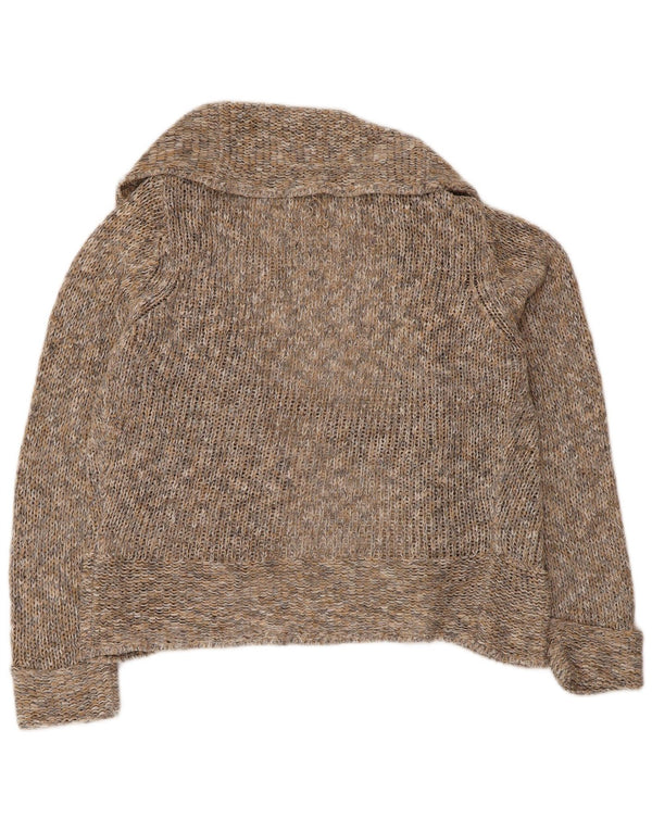 Marks & Spencer Dame Cardigan Sweater UK 12 Medium Beige Flecked Acryl