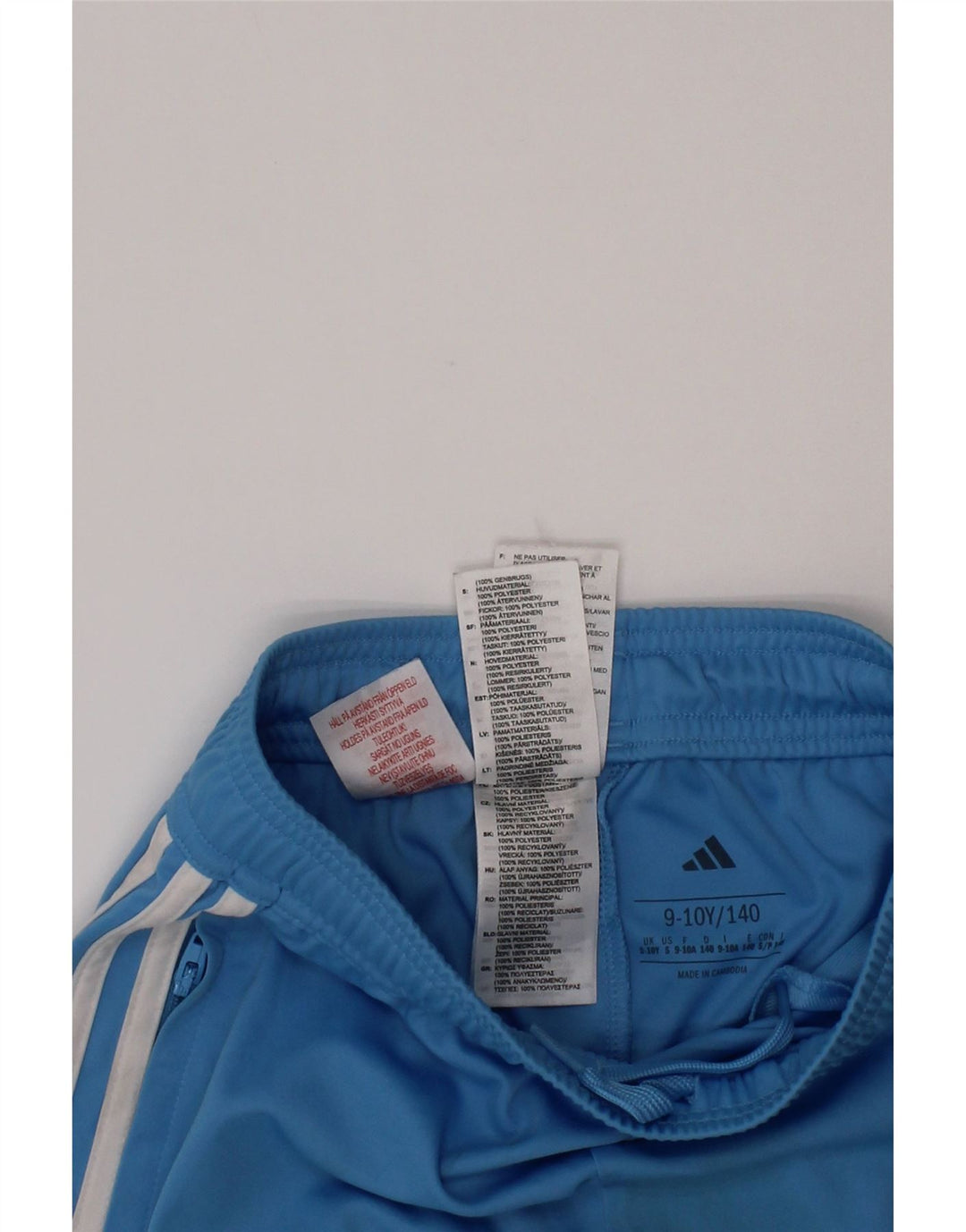 Adidas drenge sportsshorts 9-10 år blå polyester