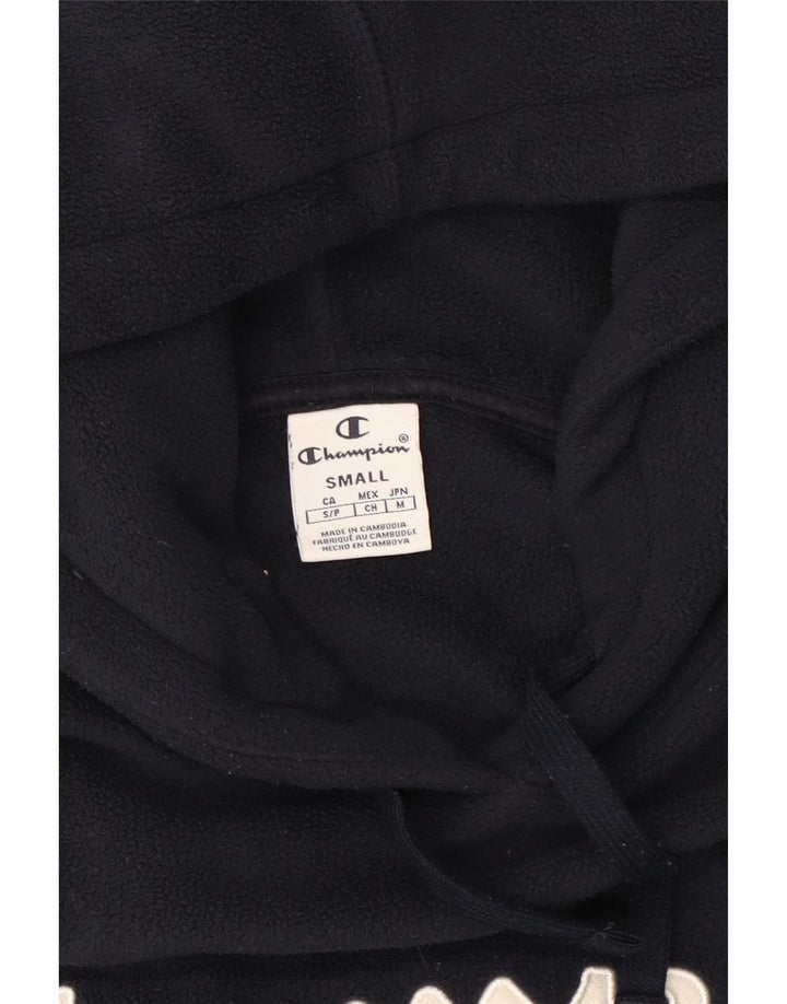 Champion Womens Grafisk Oversized Fleece Jumper UK 10 Small Black