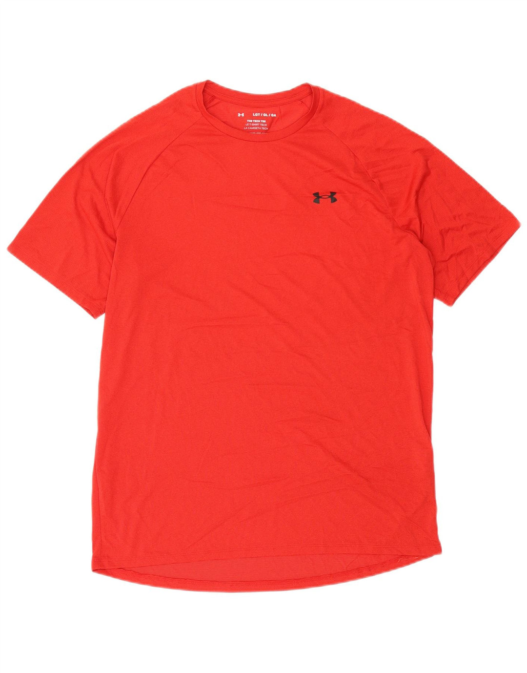 Under Armour Herre T-Shirt Top Stor Rød Polyester