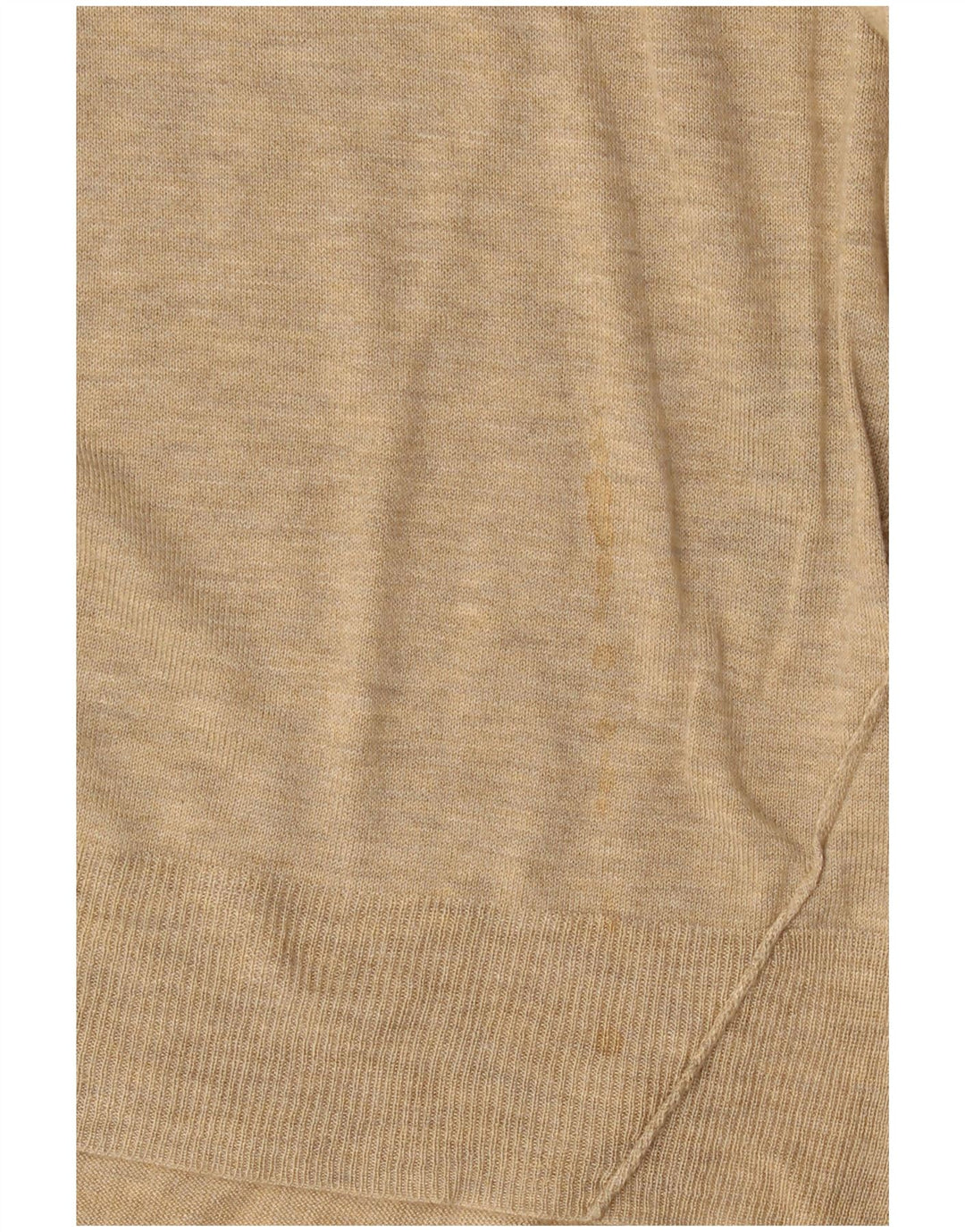Zara Dame Boat Neck Jumper Sweater UK 14 Medium Beige Viscose