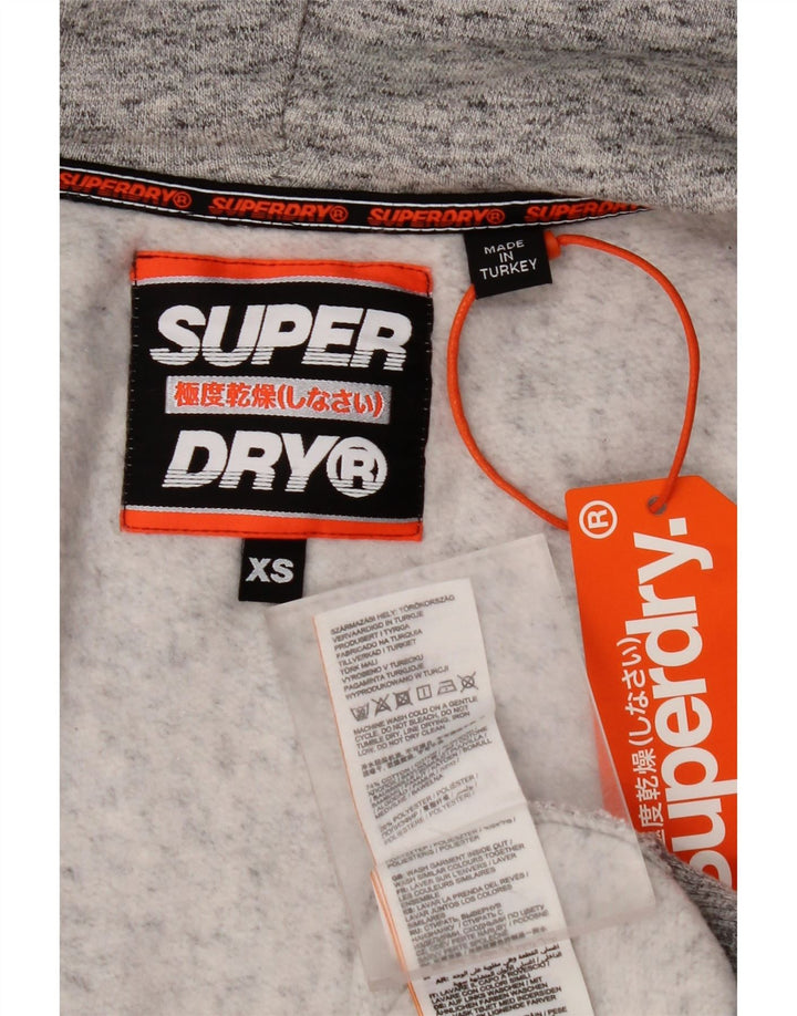 SUPERDRY Herre Grafisk Loose Fit Hættetrøje med lynlås XS Grå Flecked Bomuld