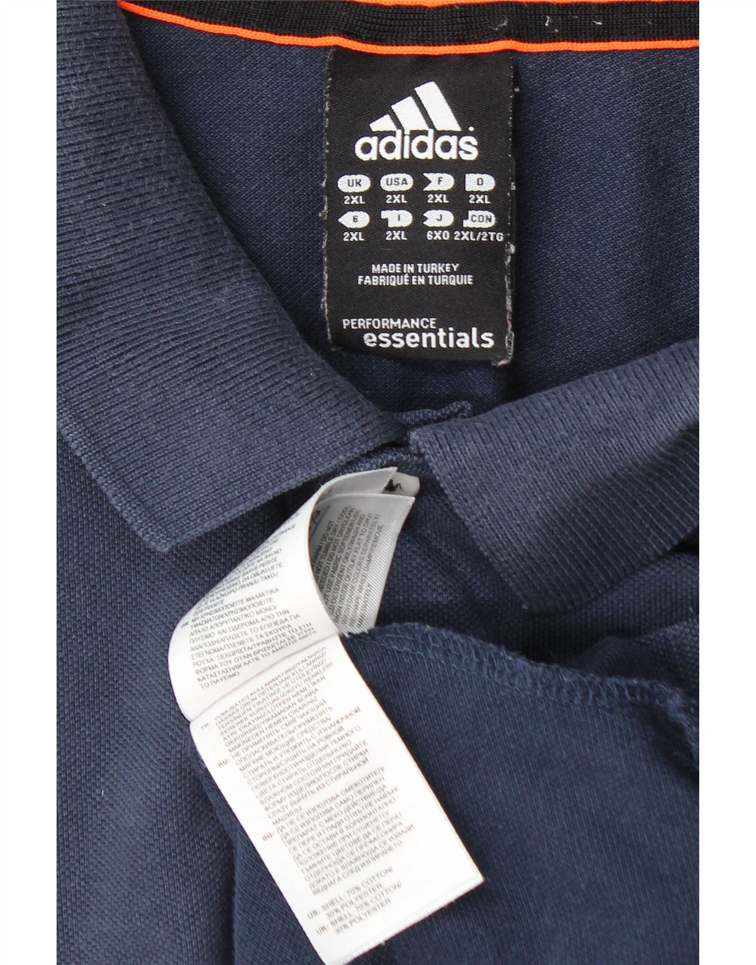 ADIDAS Climalite poloshirt til mænd 2XL marineblå bomuld