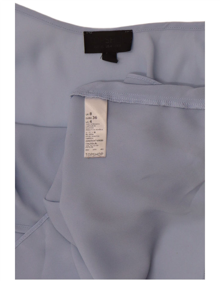 Topshop Dame Oversized Cami Top UK 8 Small Blue Polyester