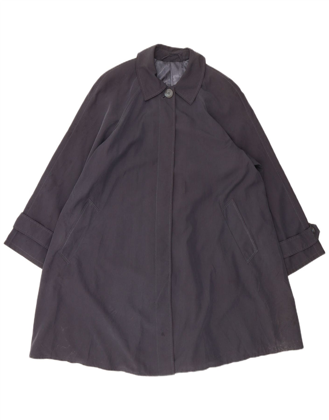 Marks & Spencer Womens Oversized Trench Coat UK 10 Small Navy Blue Modal