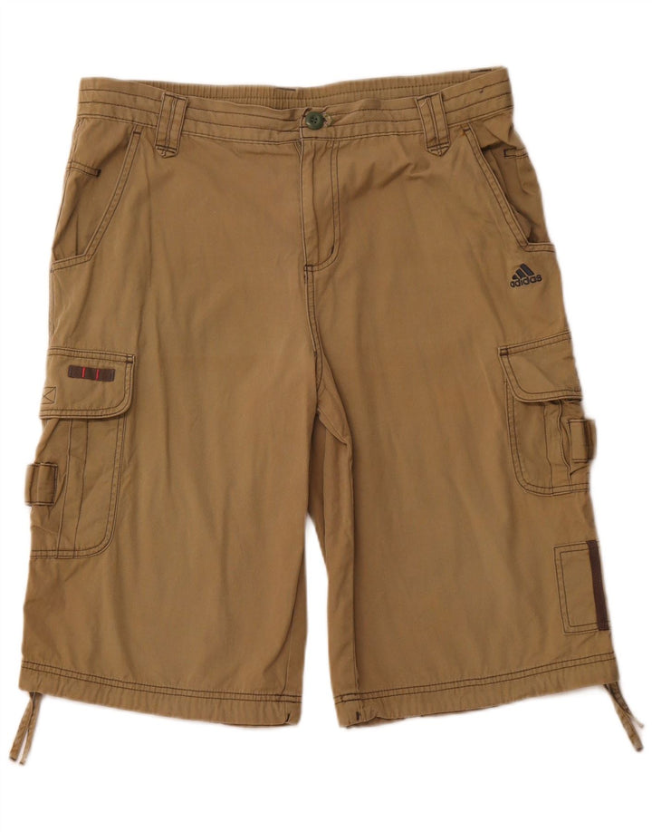 ADIDAS Herre Cargo Shorts Large W36 Khaki Bomuld