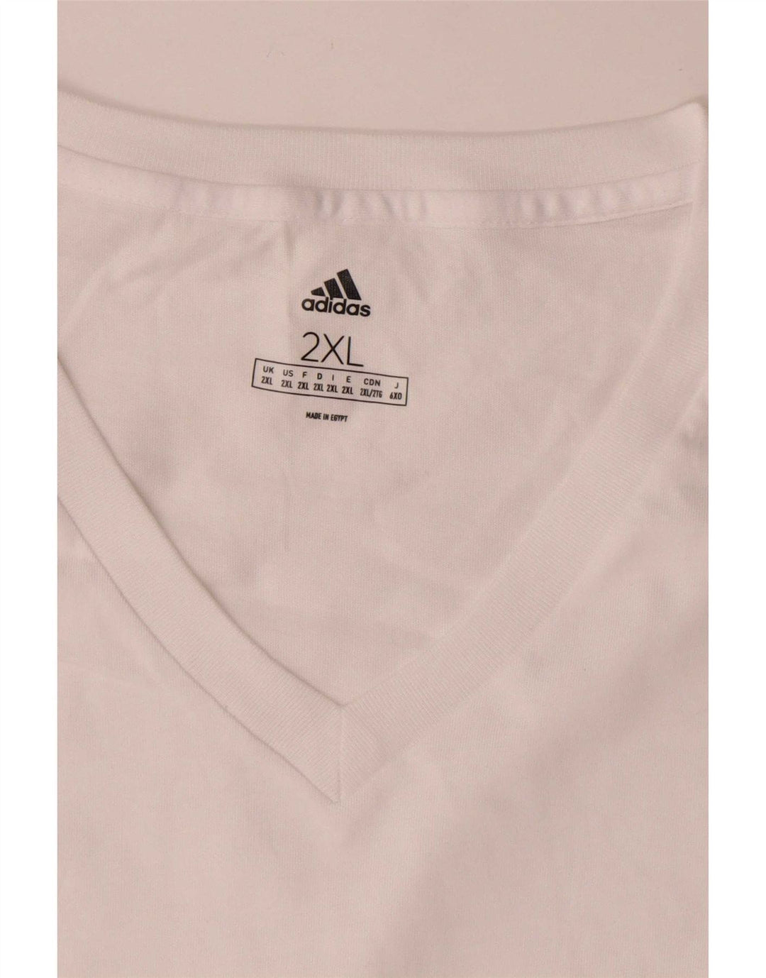 Adidas Herre T-Shirt Top 2XL Hvid Bomuld