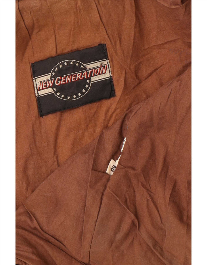 Vintage Herre Læderjakke IT 50 Large Sort