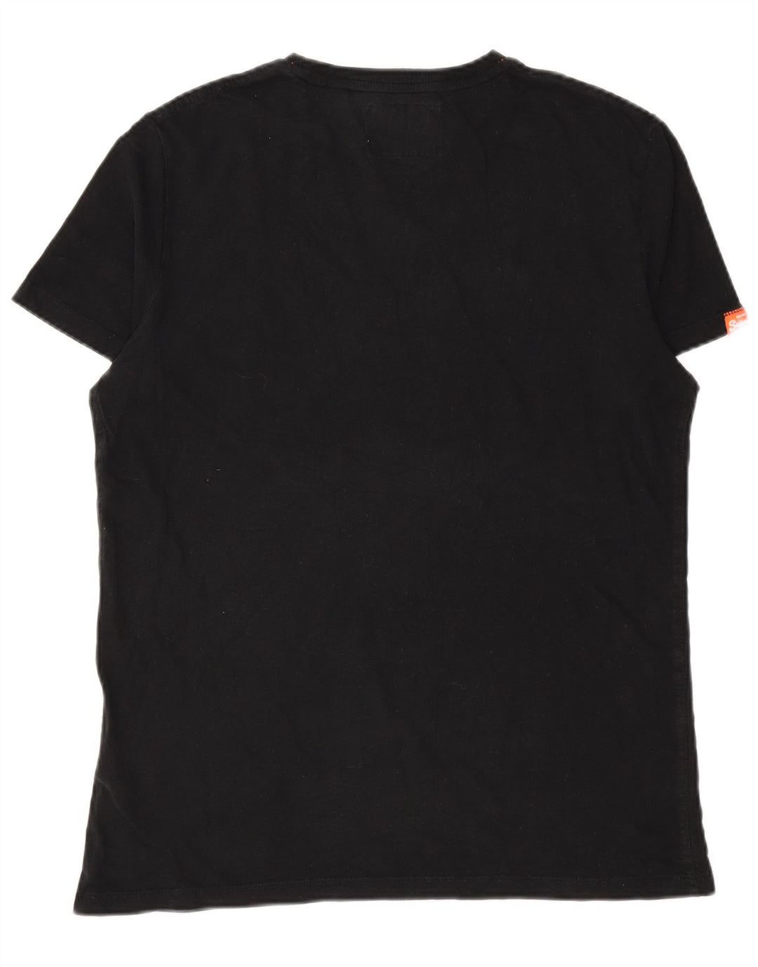 SUPERDRY Herre T-Shirt Top XL Sort Bomuld