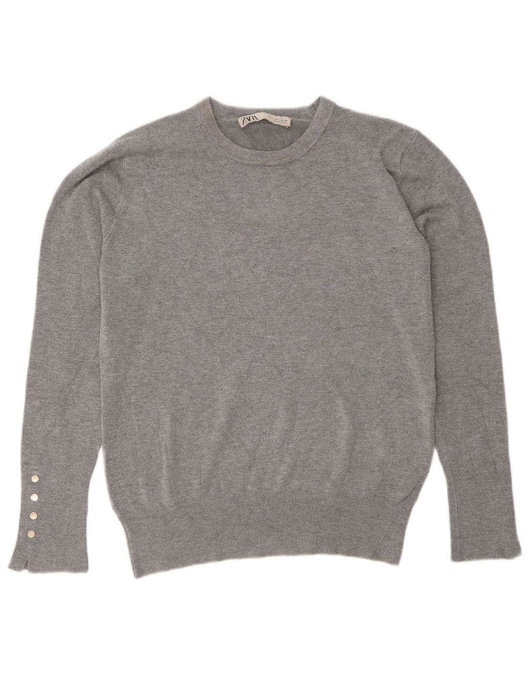 Zara Dame Jumper Sweater UK 14 Stor Grå