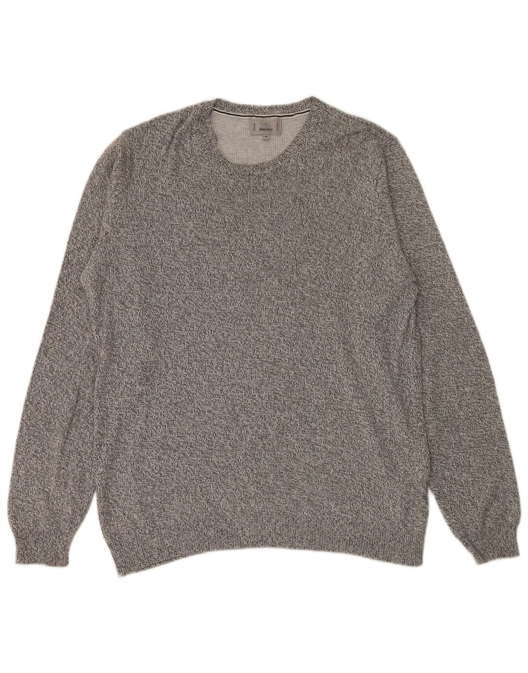 Marks & Spencer Herre sweater med rund hals, medium grå flækket