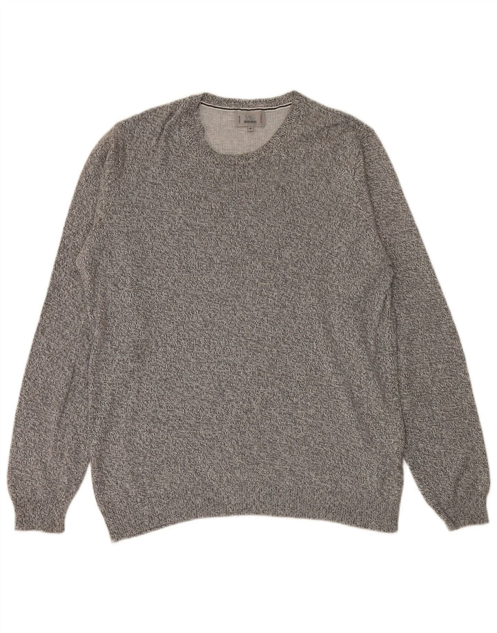 Marks & Spencer Herre sweater med rund hals, medium grå flækket