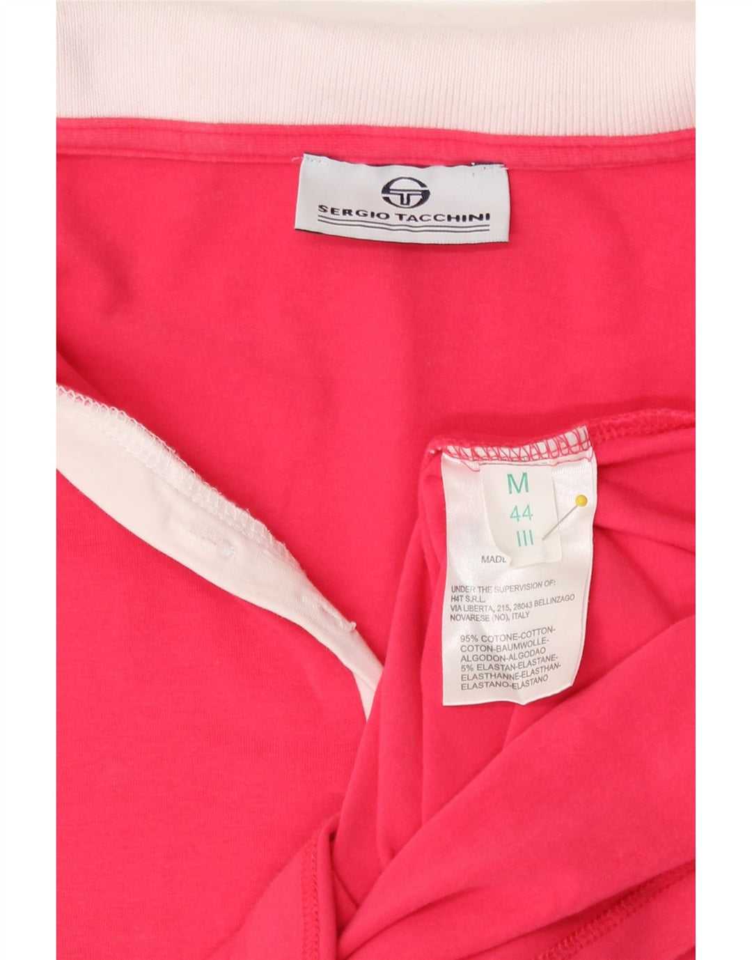 Sergio Tacchini Dame Polo Shirt IT 44 Medium Pink Bomuld