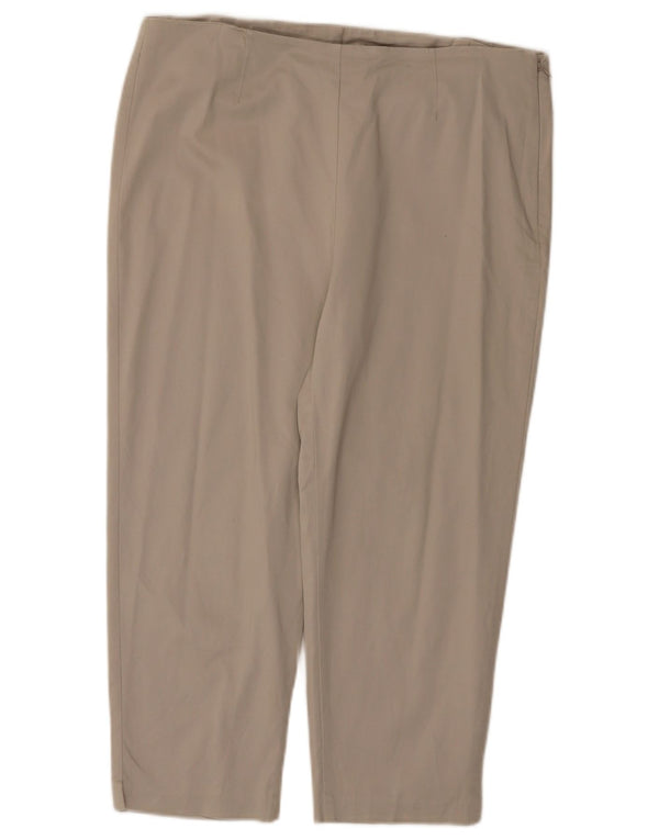 Marks & Spencer Womens Straight Capri Trousers UK 14 Large W34 L22 Grey
