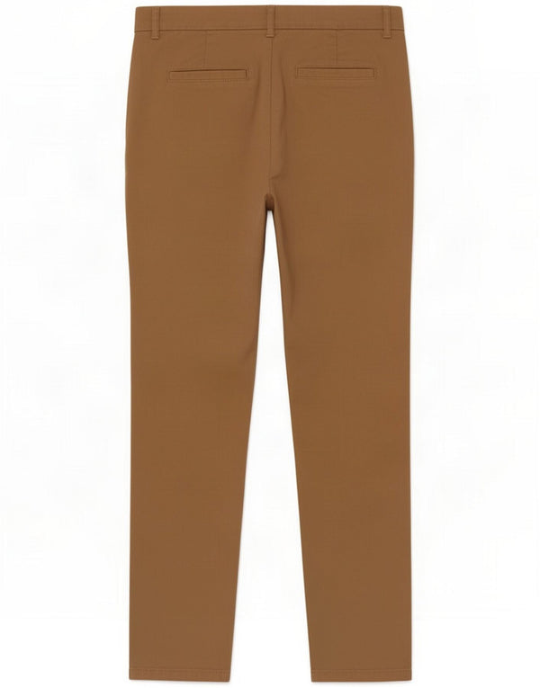 Benetton Dame Slim Chino Bukser UK 12 Medium W32 L28 Brun Bomuld