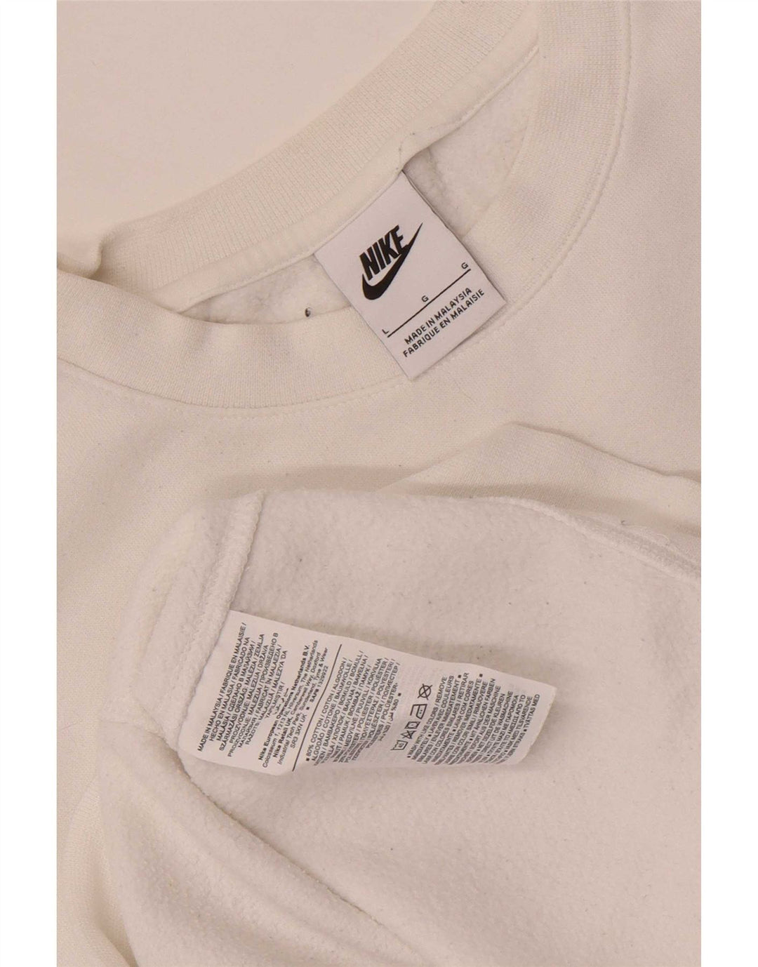 Nike Sweatshirt til mænd, stor hvid bomuld