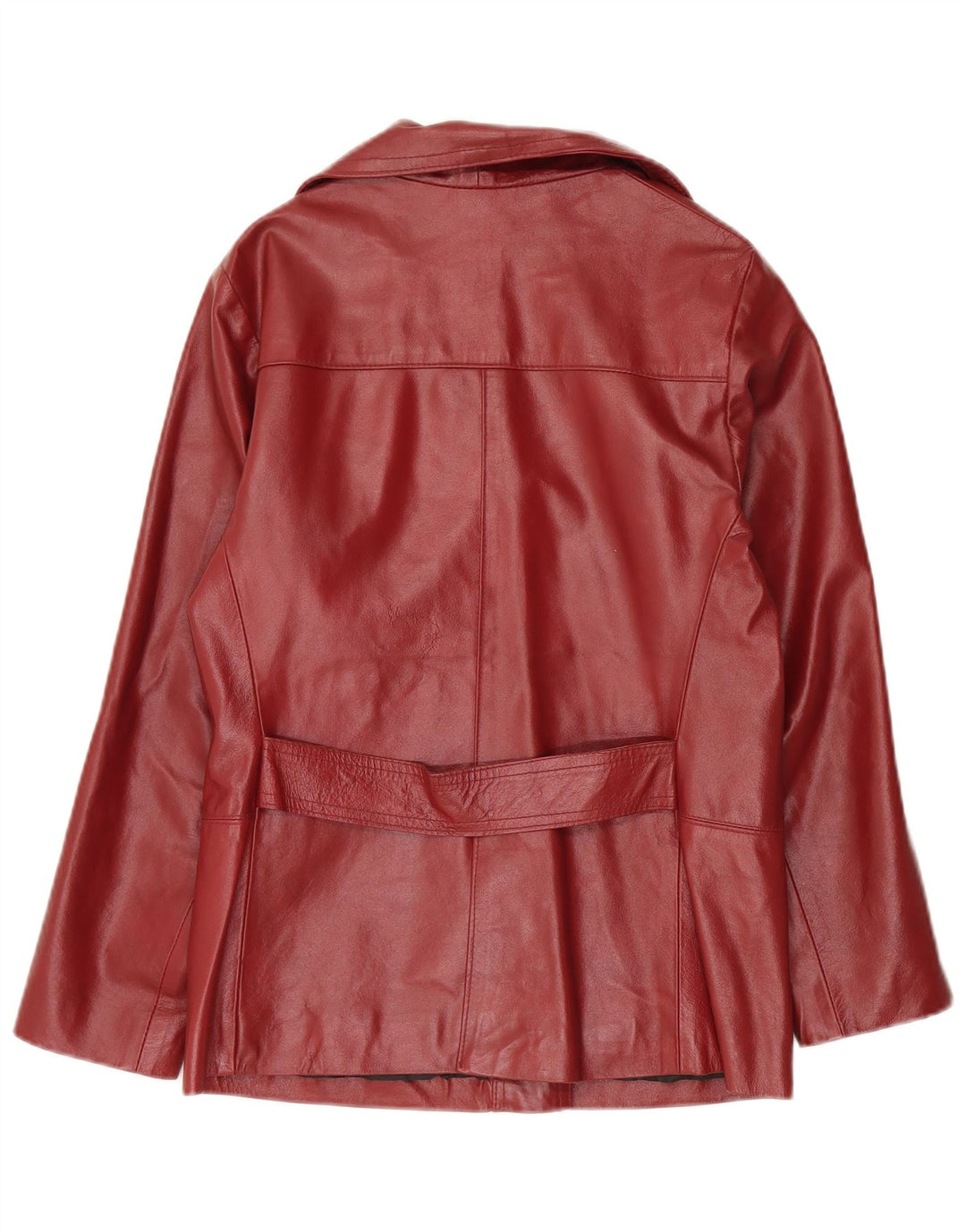 Please Dame Læderjakke UK 14 Medium Burgundy