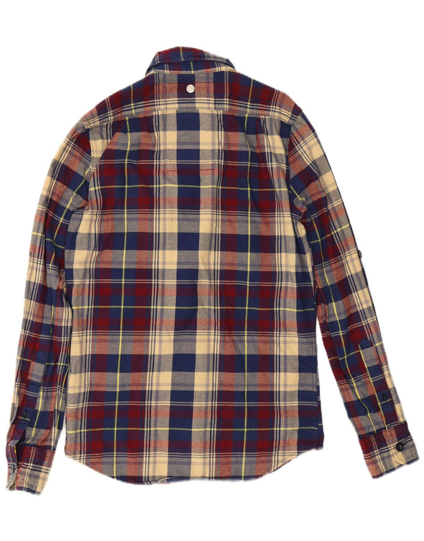 Superdry Flanelskjorte til mænd Lille flerfarvet ternet bomuld