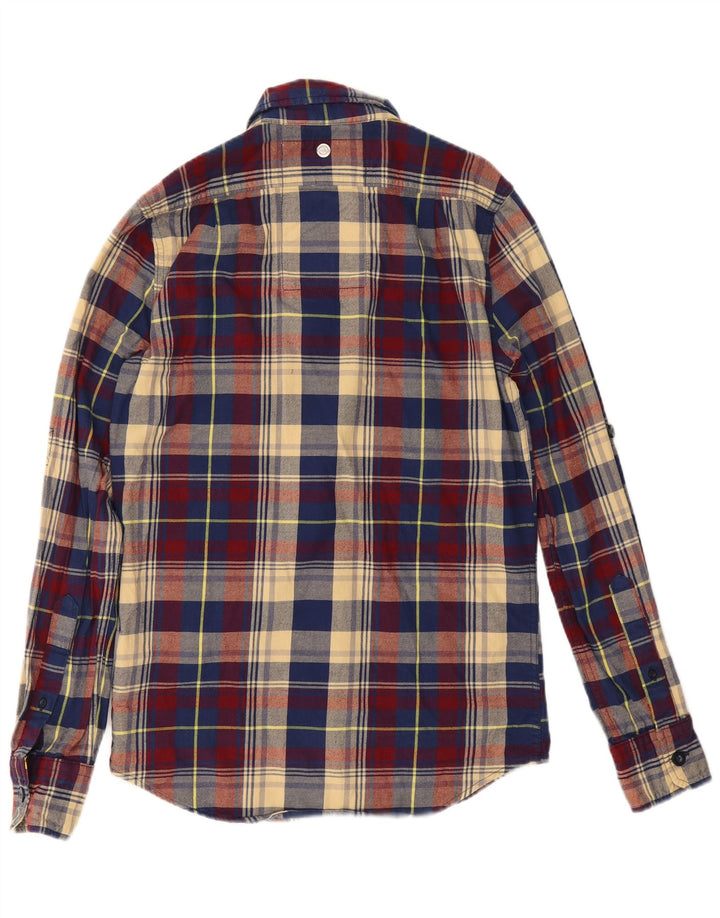Superdry Flanelskjorte til mænd Lille flerfarvet ternet bomuld