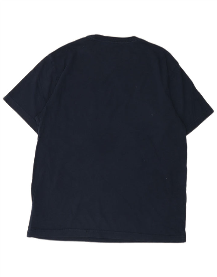 EDDIE BAUER Herre T-Shirt Top Medium Marineblå Bomuld