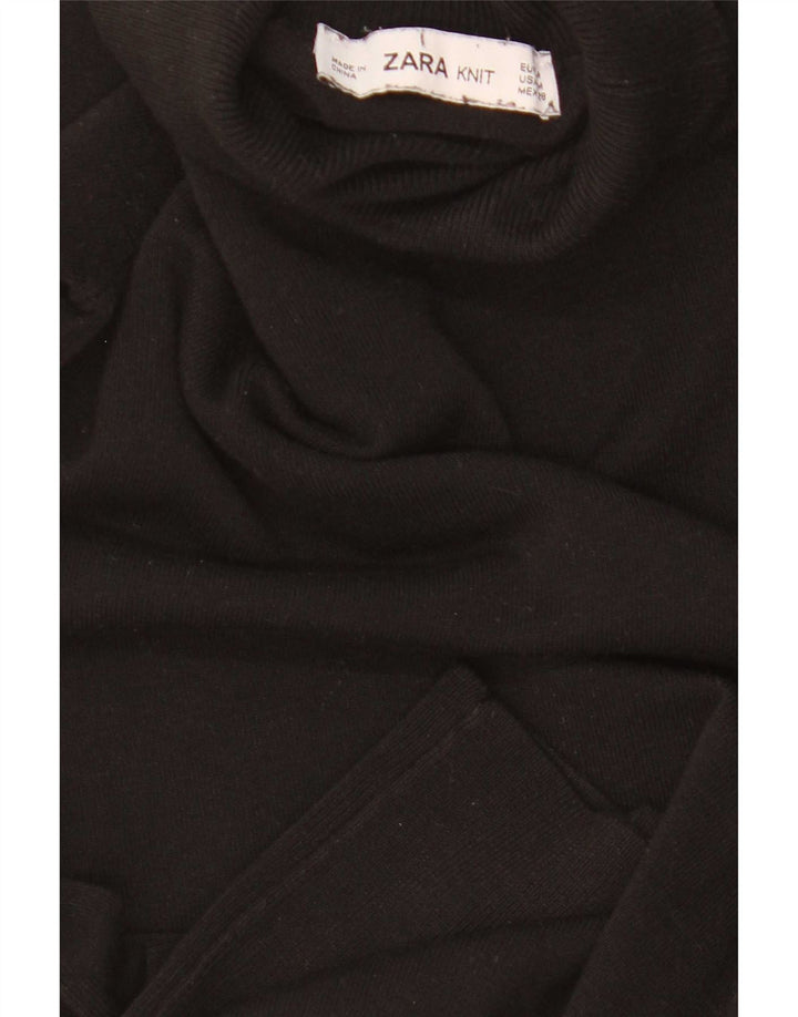Zara Dame Rullehals Sweater UK 12 Medium Sort
