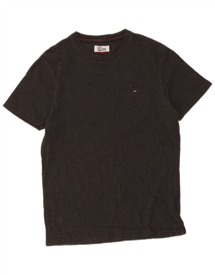 Tommy Hilfiger Herre T-Shirt Top Lille Grå Bomuld