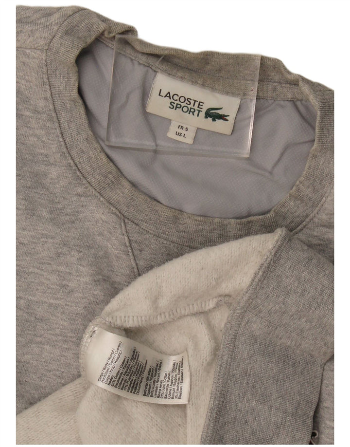 Lacoste Herre Sweatshirt Jumper Størrelse 5 Large Grå Bomuld