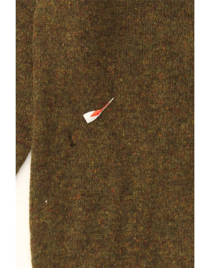 Fred Perry Herre trøjetrøje med rund hals, lille Khaki Flecked lammeuld