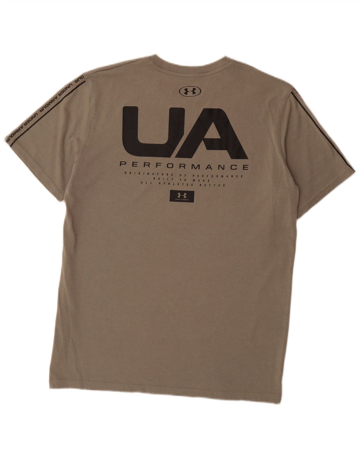 UNDER ARMOUR Herre Heat Gear Grafisk T-Shirt Top Medium Grå