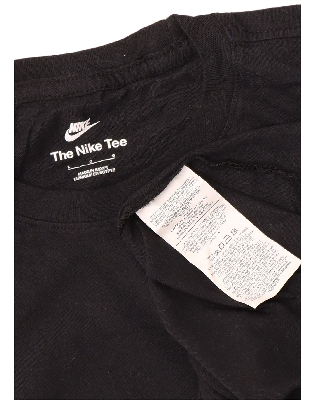 Nike T-shirt top til mænd, stor sort bomuld